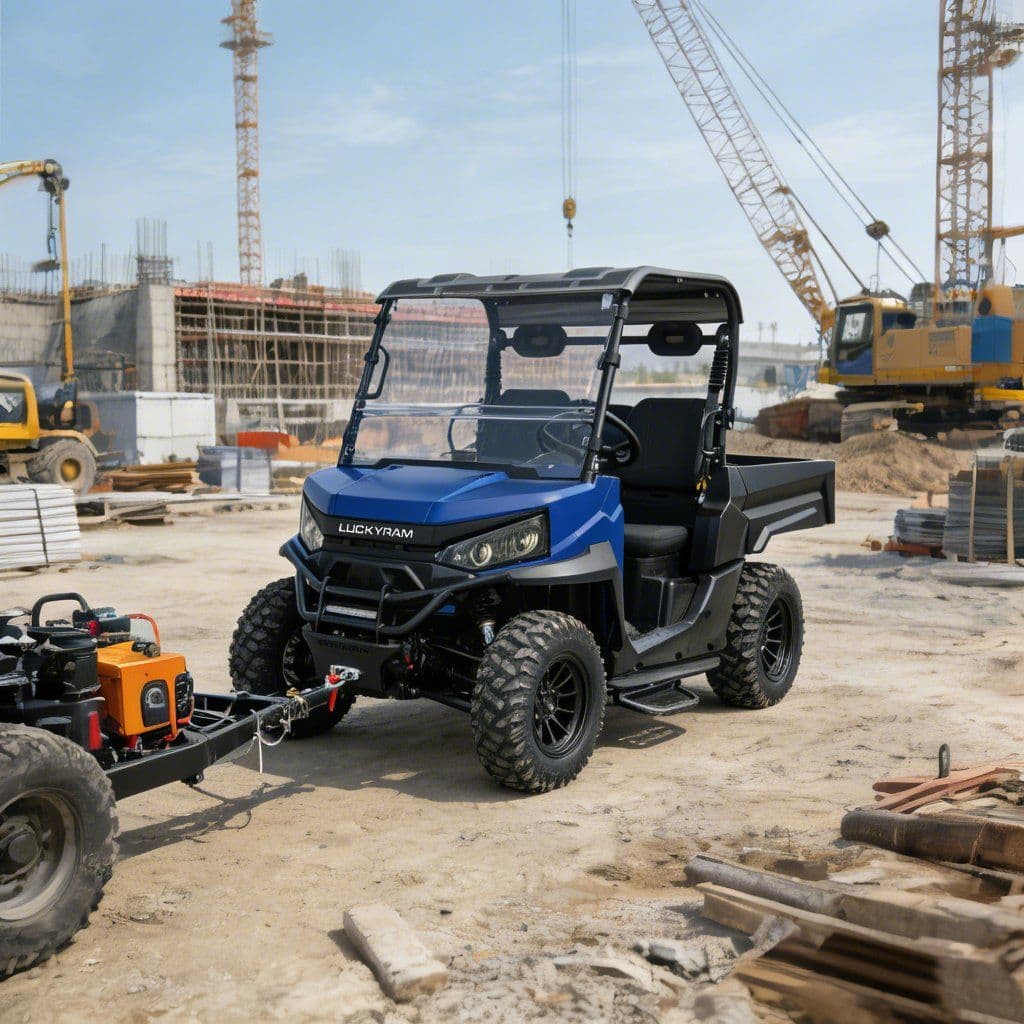 4WD Off Road UTV metsästykseen 1000kg Hinaus 20kw Huipputeho 73.6V